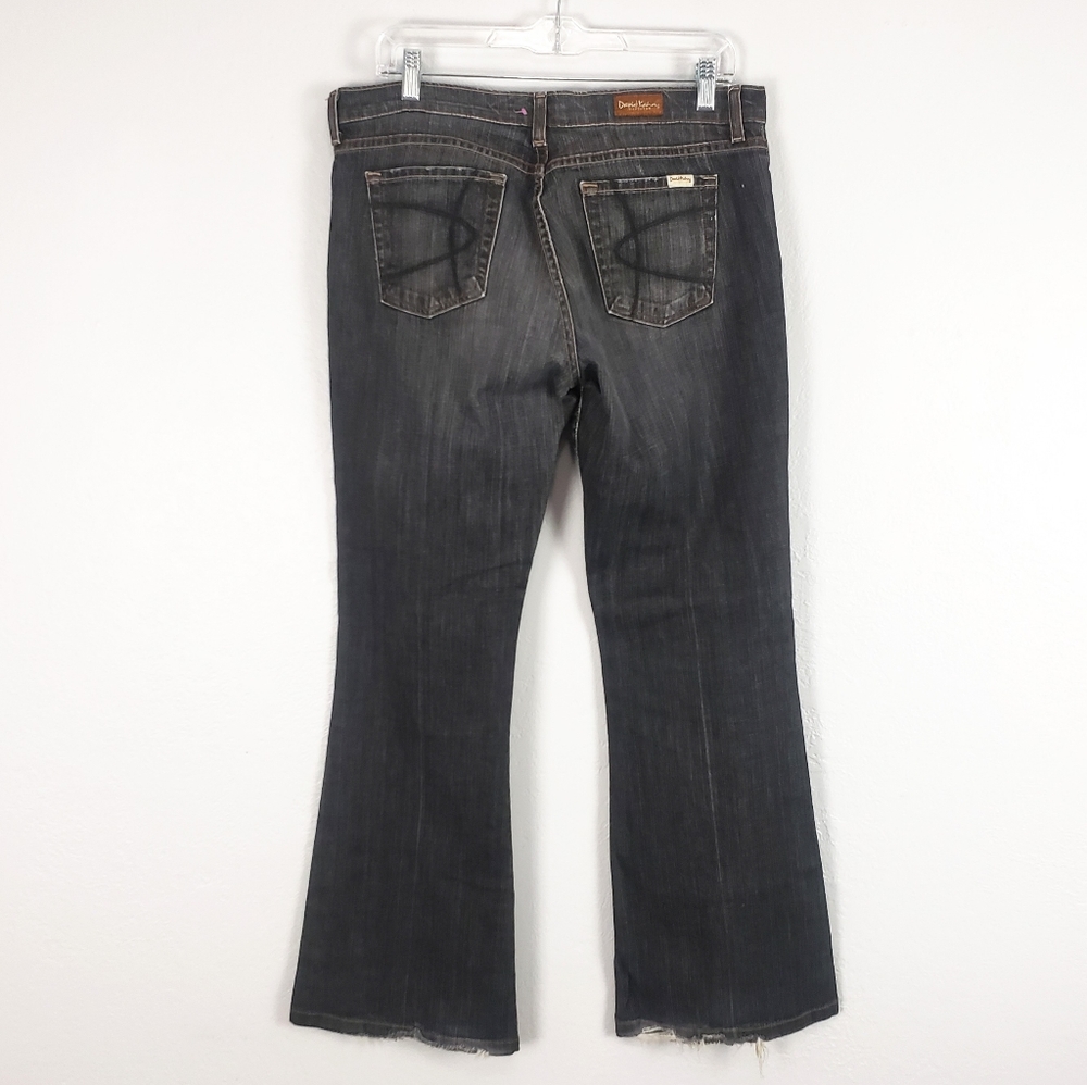David Kahn Washed Black Mid Rise Flare Jeans Size 31×31 - Picture 13 of 16